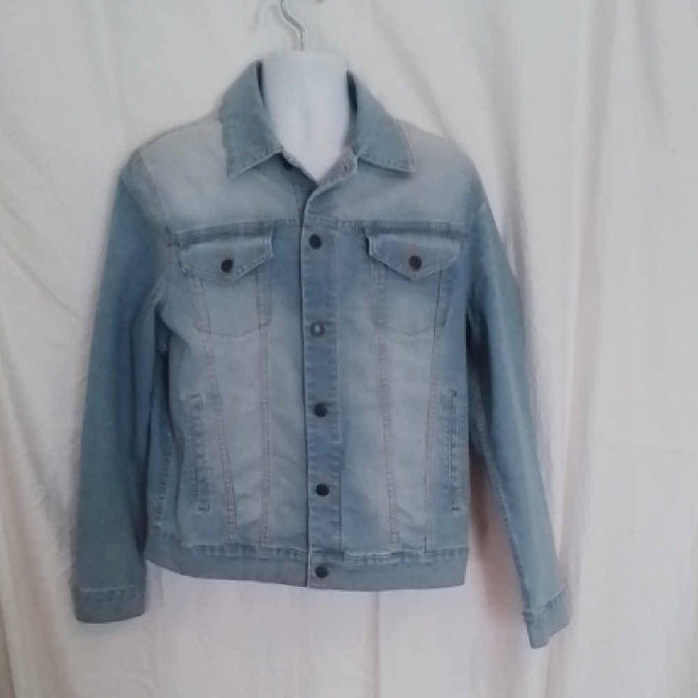 Arizona Jean Company Men's Faded Blue Denim Jacket